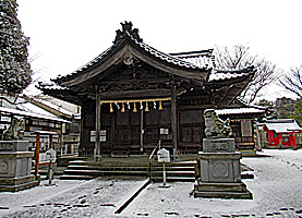 三国湊氷川神社拝殿左より