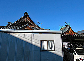 越前国總社和田八幡宮社殿全景左側面