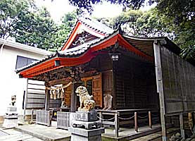 笠間青木神社拝殿近景左より