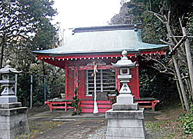 芦名淡島神社拝殿左より