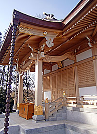 武州柿生琴平神社拝殿向拝左より