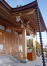 武州柿生琴平神社拝殿向拝右より