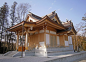 武州柿生琴平神社社殿左より