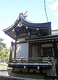 上草柳熊野神社本殿右側面