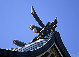 上草柳熊野神社本殿千木