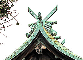 横浜熊野神社本殿千木
