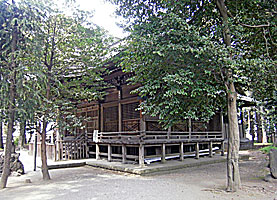 上大井三嶋神社拝殿近景左より