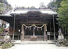 上大井三嶋神社拝殿近景