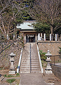 菊名白山神社拝殿遠景