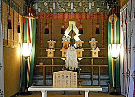 菊名白山神社拝殿内部