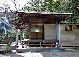森浅間神社下社拝殿左側面
