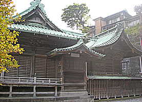 西浦賀叶神社社殿左側面