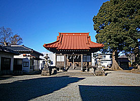 西富岡八幡神社拝殿遠景正面