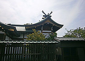 龍口明神社本殿左側面