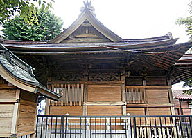 坂戸御嶽神社社殿左側面