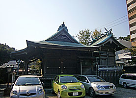 汐入子之神社社殿左側面