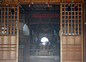 谷口鹿嶋神社拝殿内部