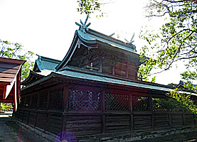 早津江志賀神社本殿左背面