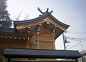 大松氷川神社本殿左側面