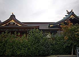 本町田菅原神社社殿全景左側面