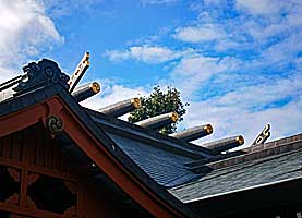 下千葉氷川神社（堀切氷川神社）本殿千木・鰹木