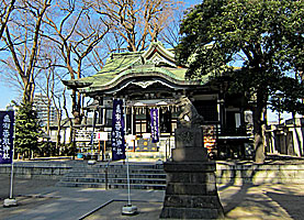 亀有香取神社拝殿遠景左より