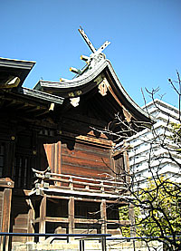 亀戸浅間神社本殿左側面
