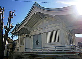 亀高神社社殿右側面