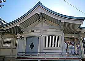 亀高神社拝殿右側面