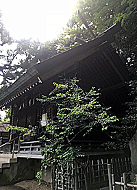上野毛稲荷神社拝殿近景左より
