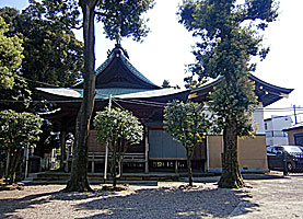 久が原東部八幡神社社殿全景左側面