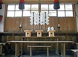 住吉神社琴平神社合社（宮尾神社）拝殿内部
