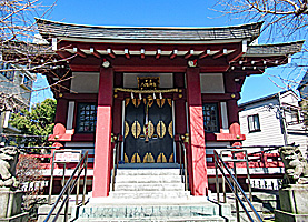 葛飾中原八幡神社拝殿近景正面