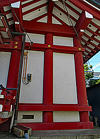 葛飾中原八幡神社本殿左側面