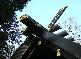 西台天祖神社本殿千木