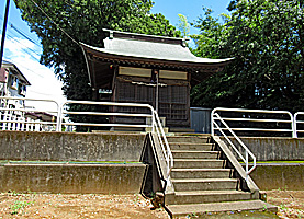 西田杉山神社拝殿遠景右より