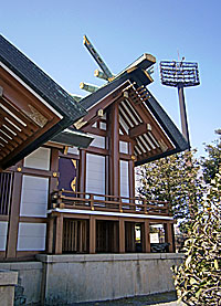 奥戸天祖神社本殿左側面