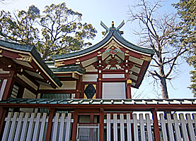 柴又八幡神社本殿左側面