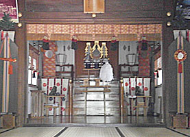田端神社拝殿内部