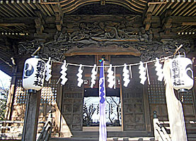 立川熊野神社拝殿注連縄
