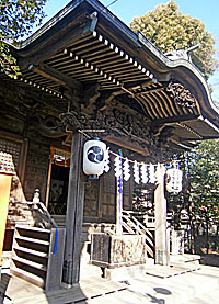 立川熊野神社拝殿向拝右より