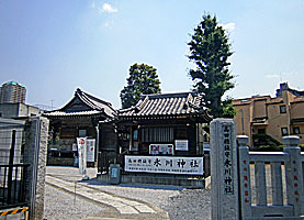 高田姫稲荷神社社殿左側面遠景