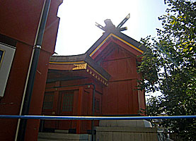 多摩川諏訪神社本殿左側面