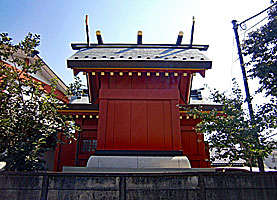 多摩川諏訪神社本殿背面