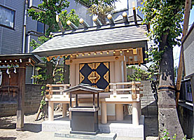 蒲田椿神社社殿左より