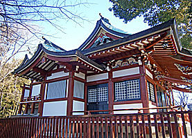 鶴間熊野神社社殿右側面