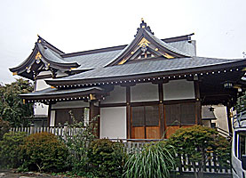 鵜ノ木八幡神社社殿右側面
