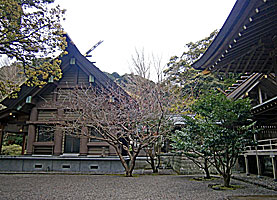安房神社上の宮拝殿左側面