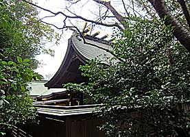検見川神社本殿背面