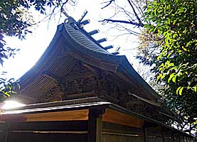 検見川神社本殿左背面